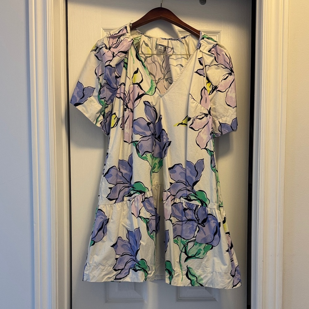 a new day Floral Mini Dress - Purple and Green